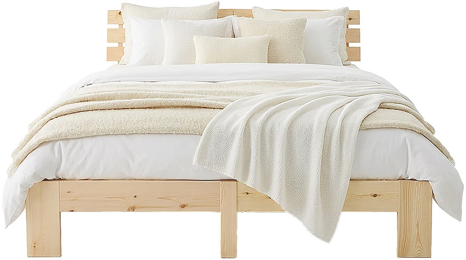 Homestyle4U Lova, 184x204 cm, ruda, Medžiagos storis: 20 mm