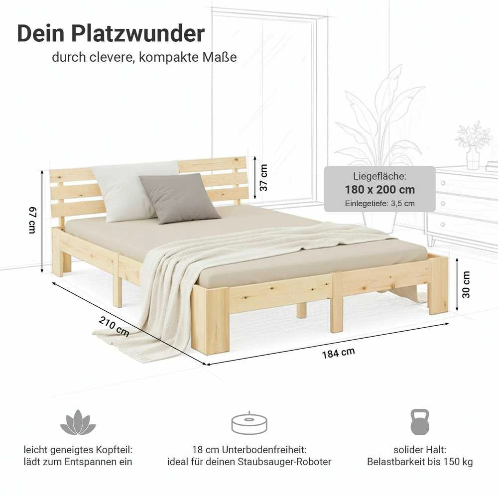 Homestyle4U Lova, 184x204 cm, ruda