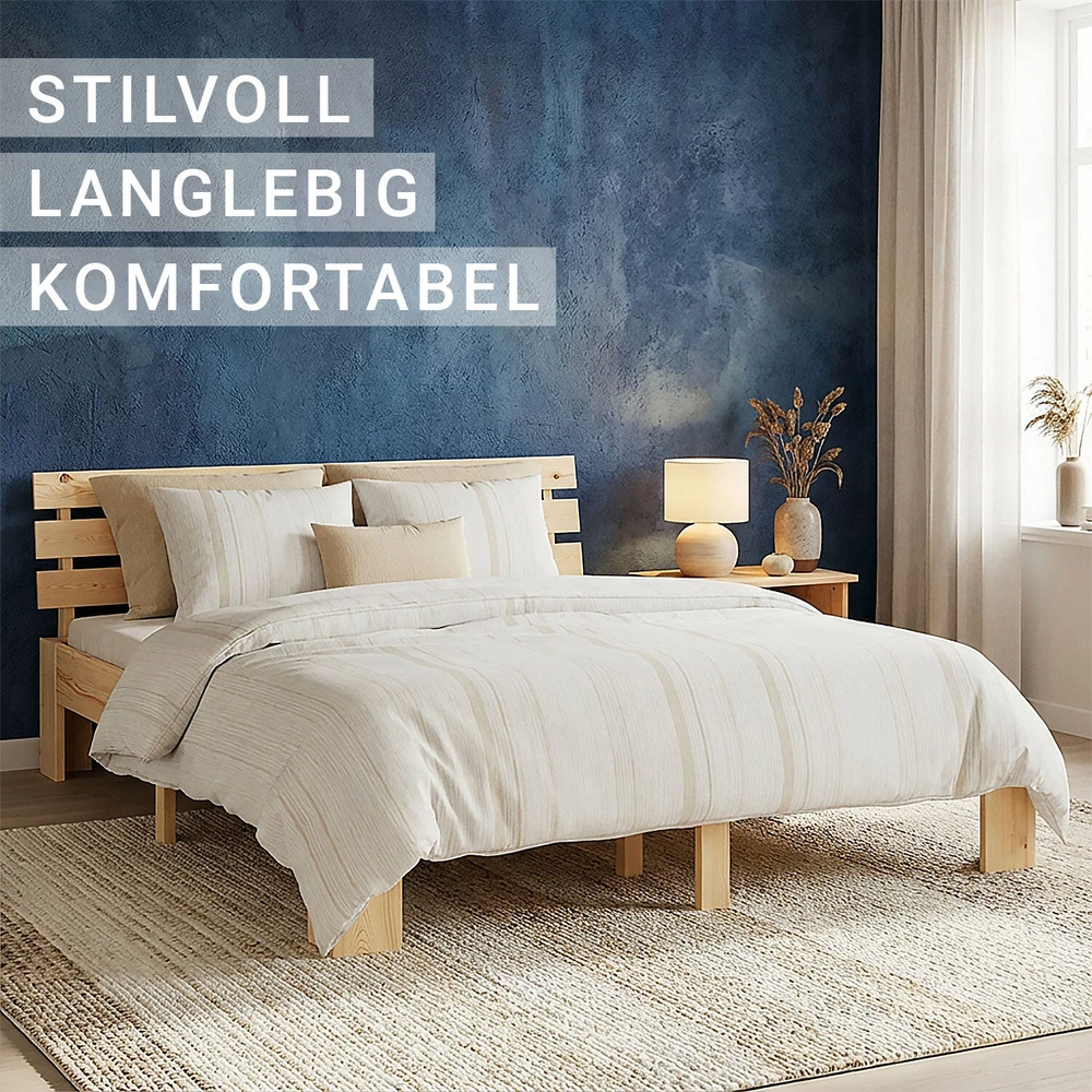 Homestyle4U Lova, 184x204 cm, ruda, Medžiagos storis: 20 mm