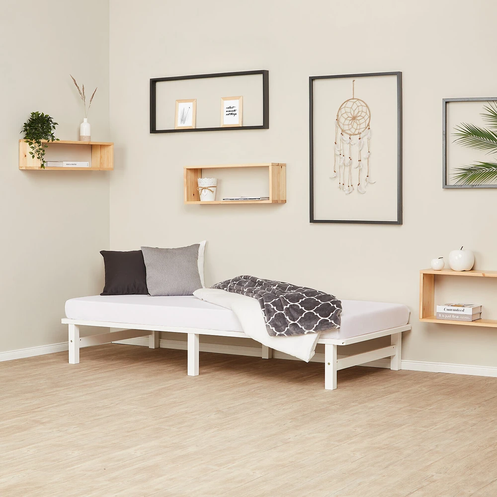Homestyle4U Lova, 90x200 cm, balta