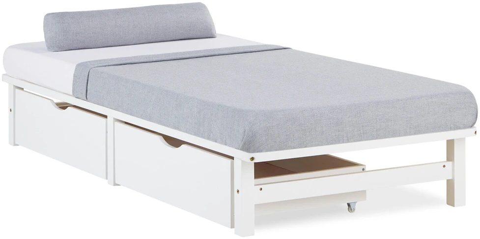 Homestyle4U Lova, 90x200x28 cm, balta