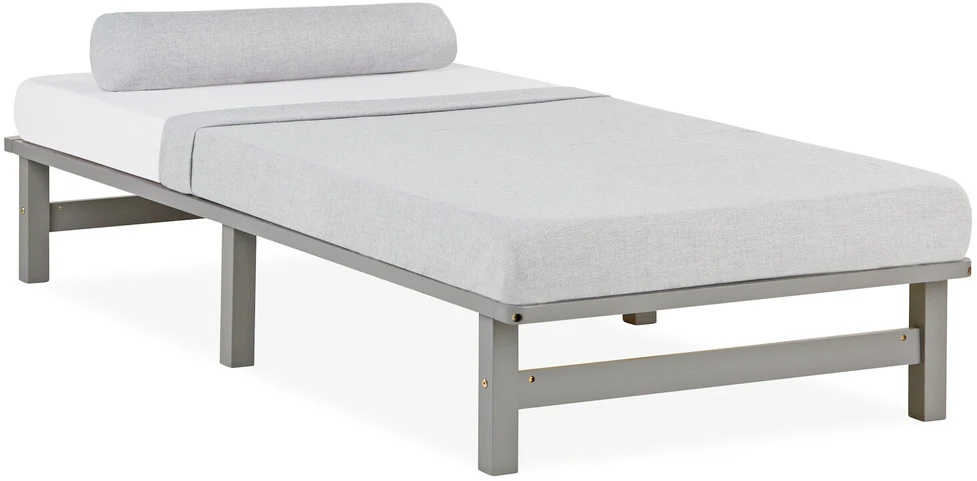 Homestyle4U Lova, 90x200x28 cm, Pilka