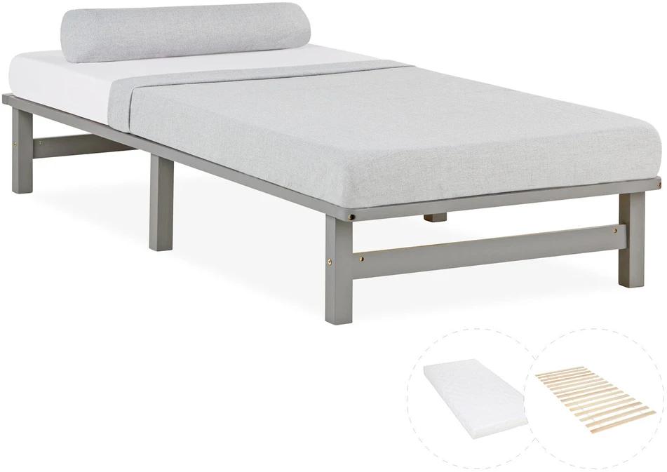 Homestyle4U Lova, 90x28x200 cm, Pilka