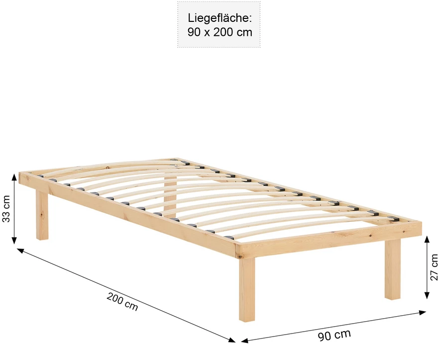Homestyle4U Lova, 90x33x200 cm, Natūrali
