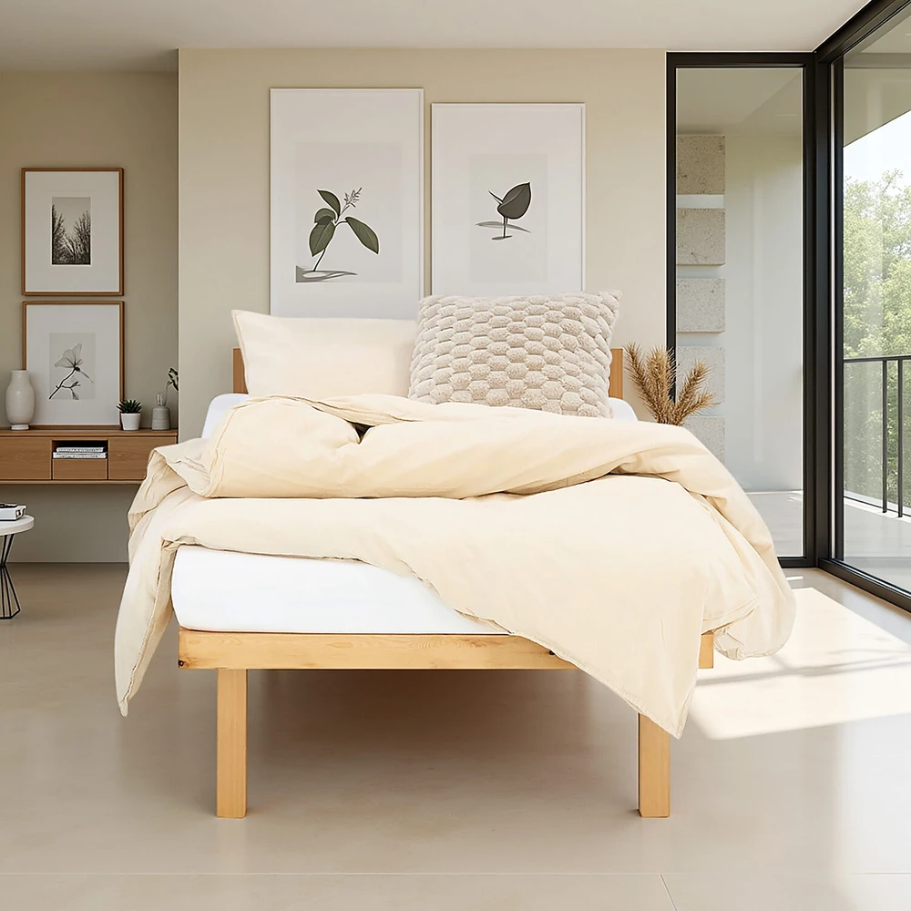 Homestyle4U Lova, 90x33x200 cm, Natūrali