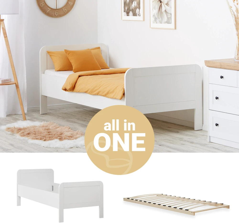 Homestyle4U Lova, 98.5x206x87 cm, balta