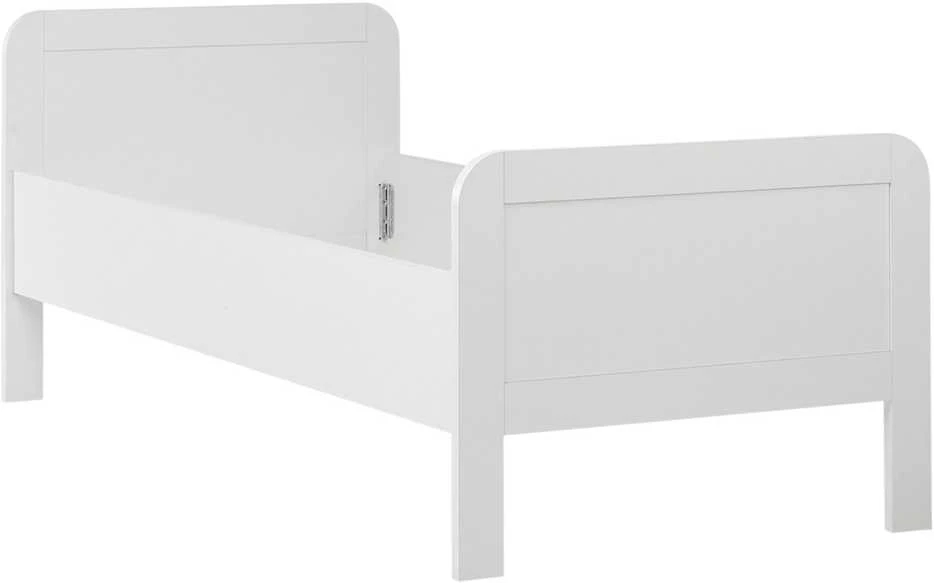 Homestyle4U Vyresnio amžiaus lova, 98.5x206x87 cm, balta