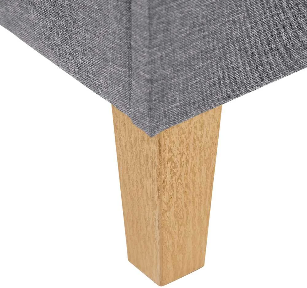 Lova Homestyle4U Lovos rėmas, aptrauktas dvigubas futonas, 124x203x29.5 cm, pilka