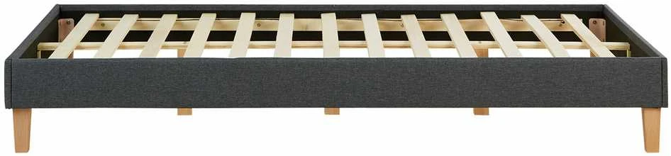 Lova Homestyle4U Lovos rėmas, aptrauktas dvigubas futonas, 124x203x29.5 cm, pilka