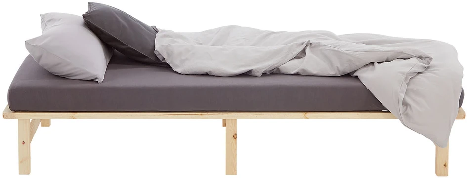 Homestyle4U Lova, Paletės lova, 100x28x200 cm, Ruda