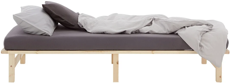 Homestyle4U Lova, Paletės lova, 100x28x200 cm, Ruda