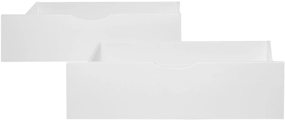 Homestyle4U Lova su stalčiumi, 82x53x22 cm, balta