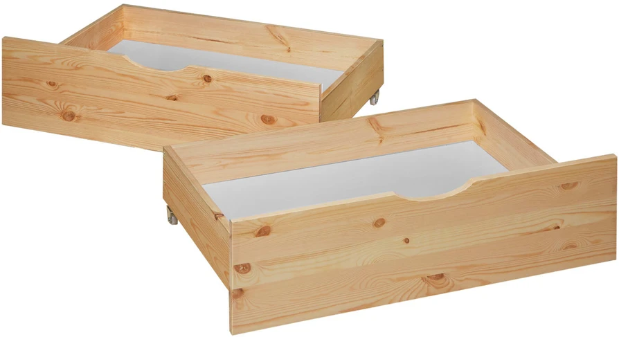 Homestyle4U Lova su stalčiumi, 82x53x22 cm, ruda