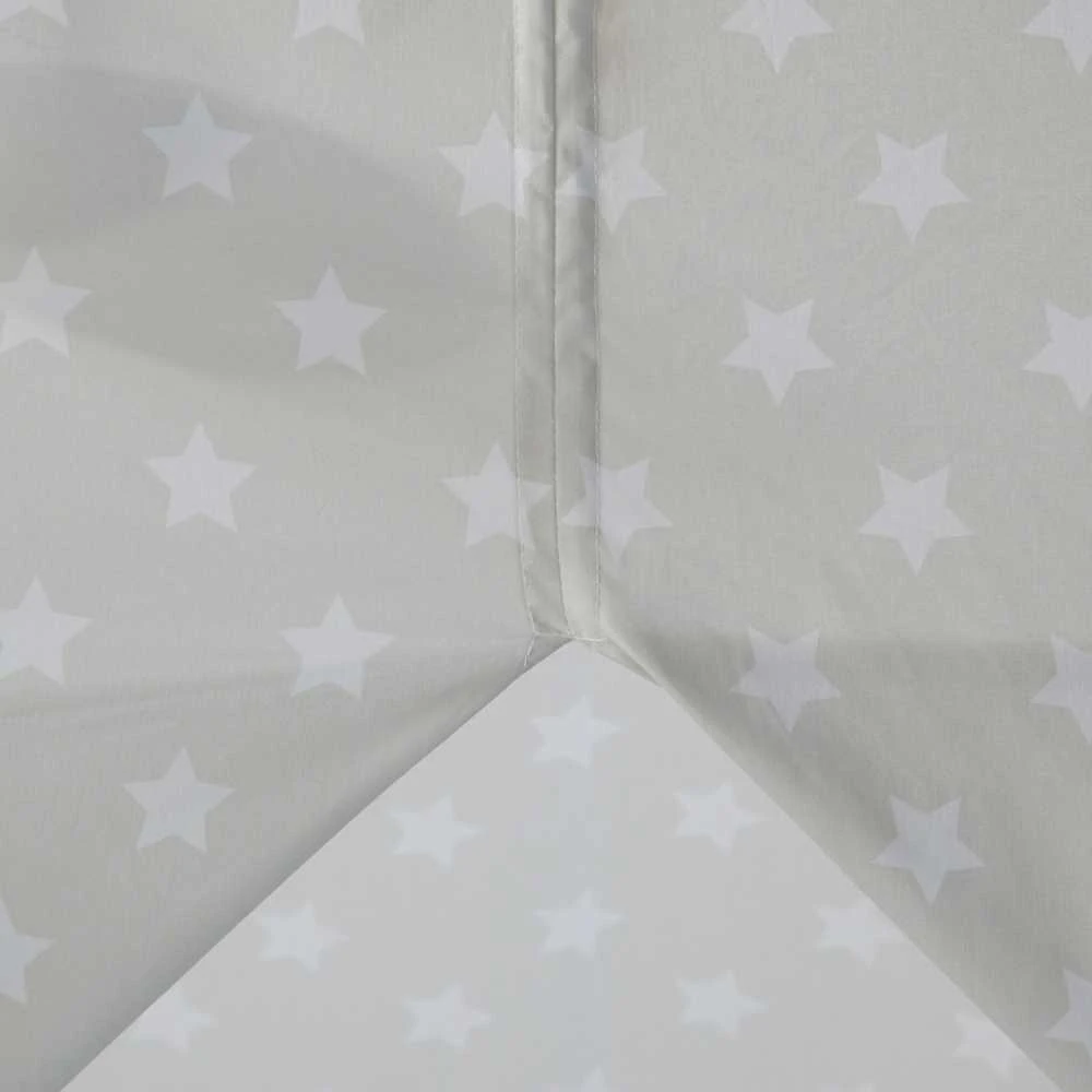 Homestyle4U Vaikiška lova, Tipi palapinės lova, 105.5x208x132.5 cm, balta pilka