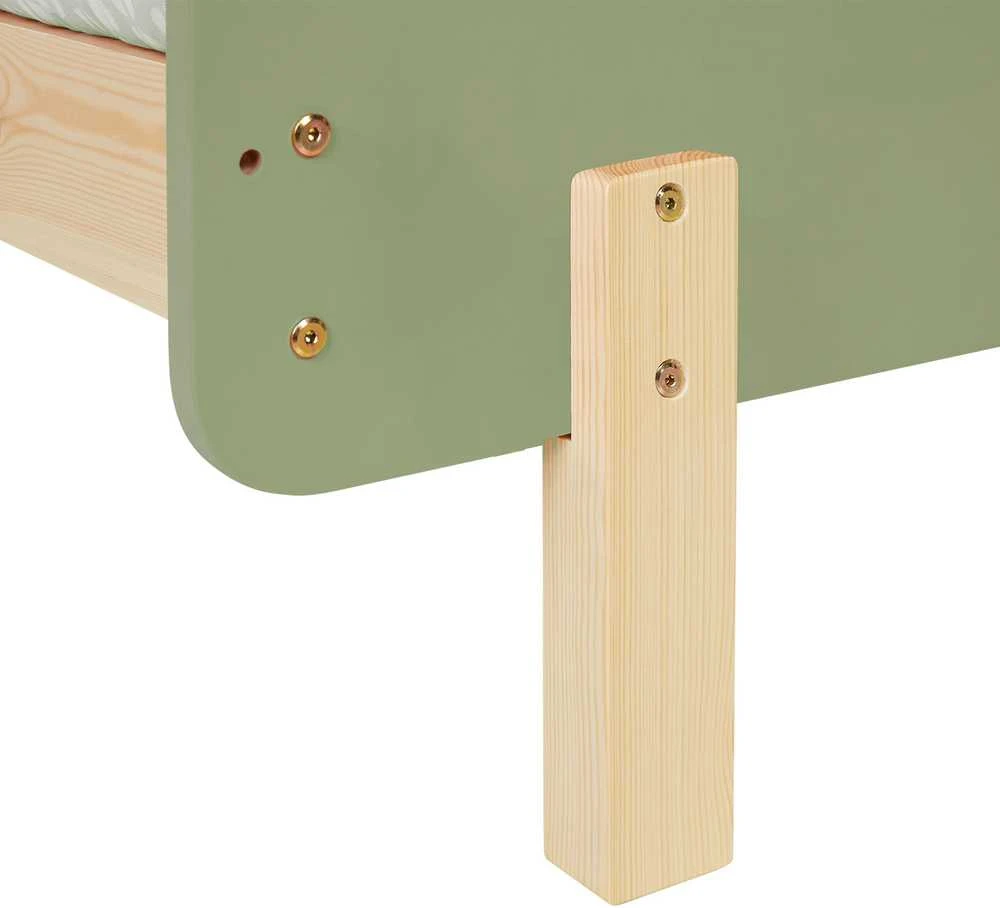 Homestyle4U Vaikiška lova, 100x67x208 cm, žalia