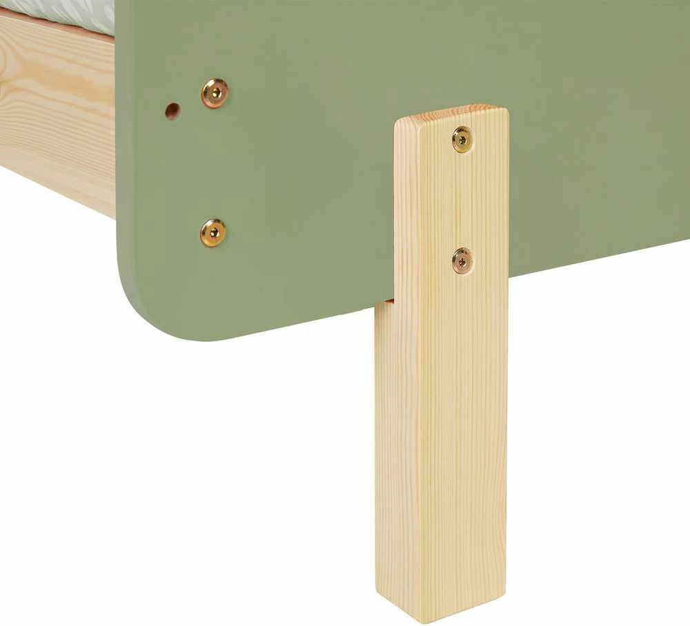 Homestyle4U Vaikiška lova, 100x67x208 cm, žalia
