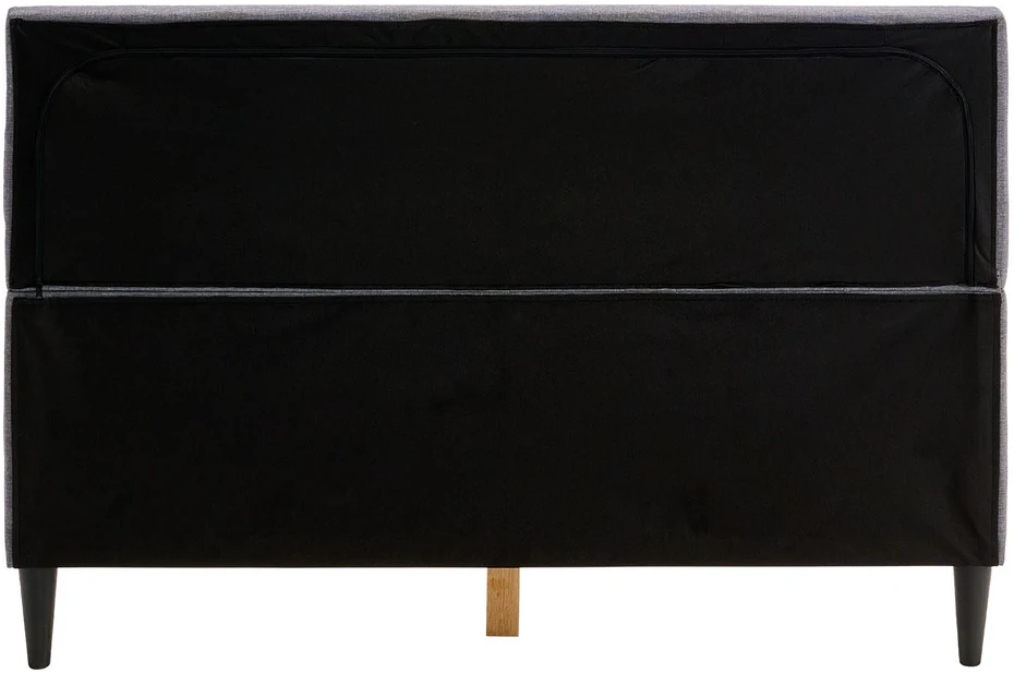 Homestyle4U Lovos rėmas, apmušta dvigulė lova, 145x212 cm, pilka