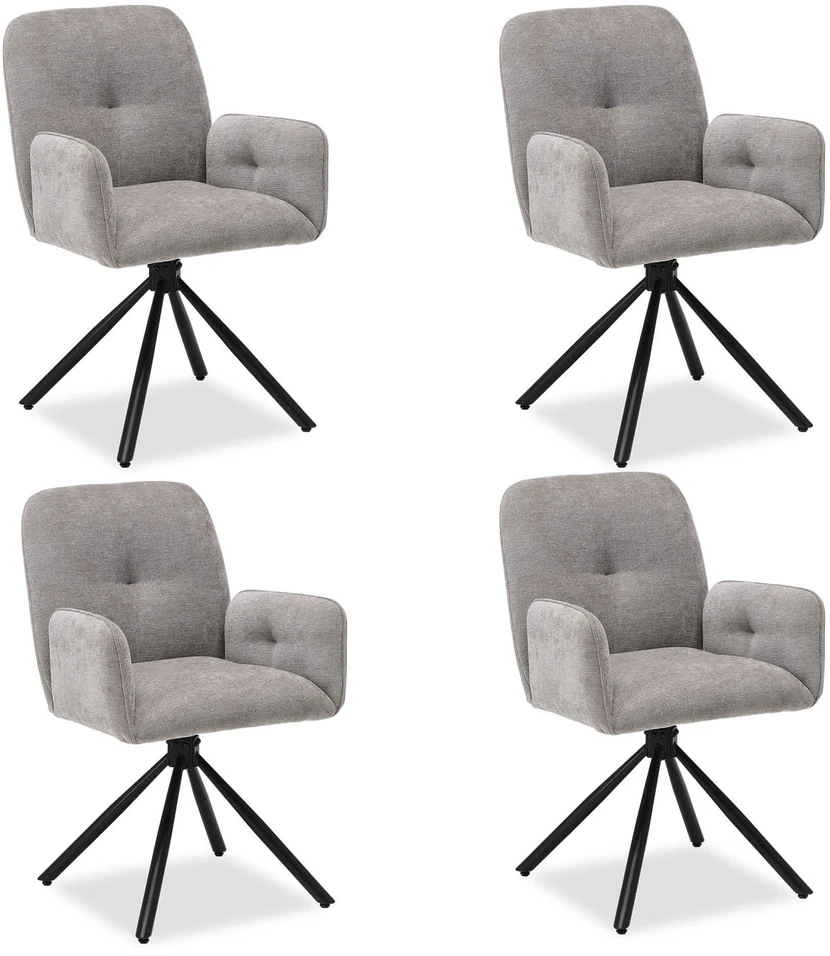 Homestyle4U Paminkštinta kėdė, 56x86.5x62 cm, antracito