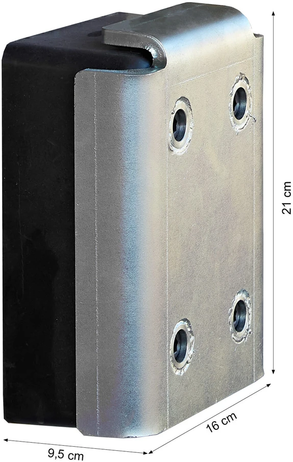 Homestyle4U Prieplaukos buferis, 16x21x9.5 cm, juodas
