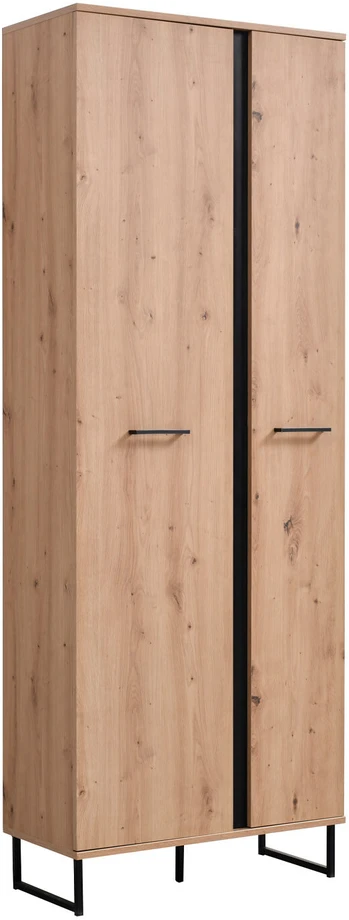 Homestyle4U Prieškambario baldų komplektas, 5 dalių industrinio stiliaus, 240x195x35 cm, ruda