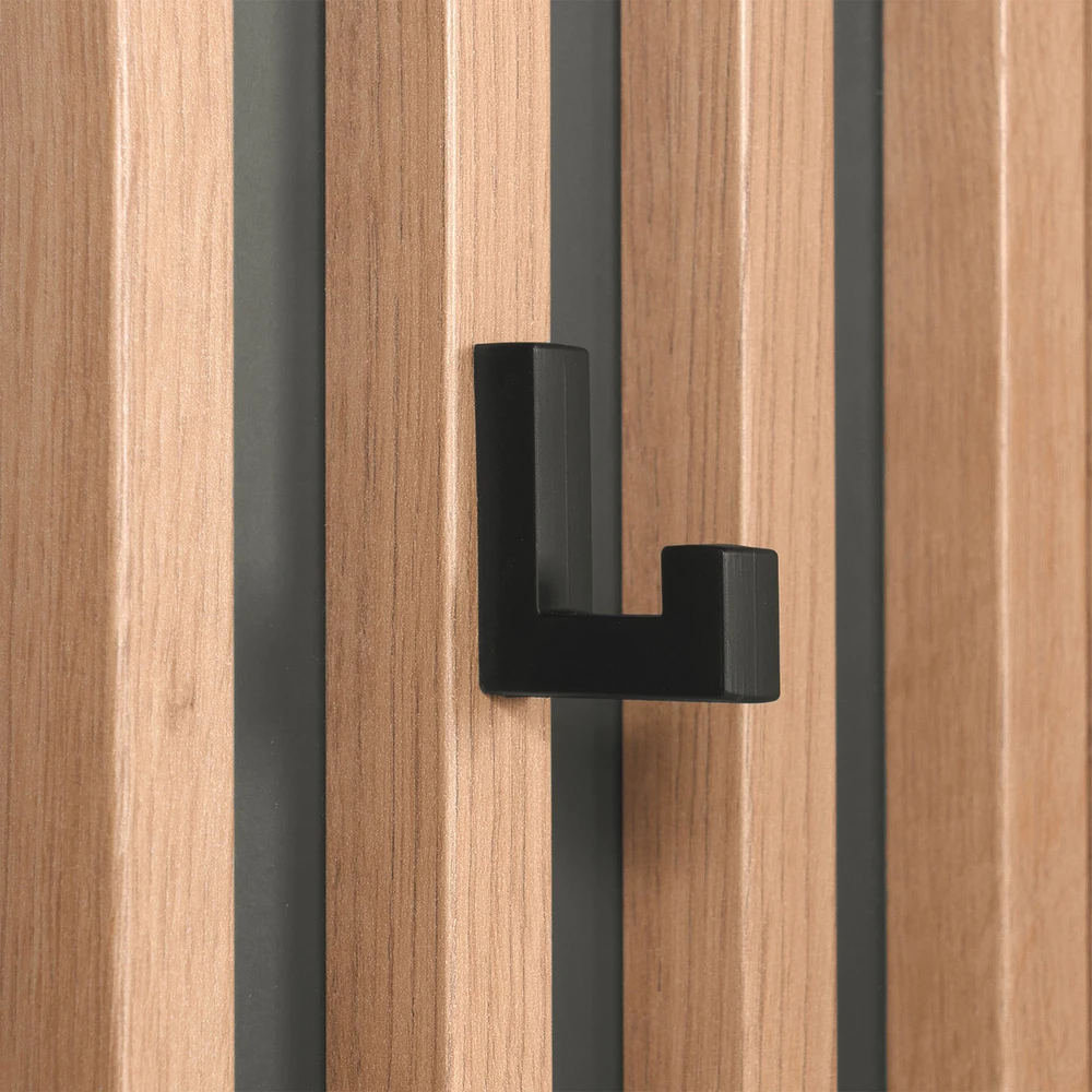 Homestyle4U Prieškambario spinta, 80x190x37 cm, ruda