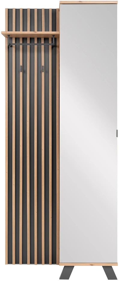 Homestyle4U Prieškambario spinta, 80x190x37 cm, ruda