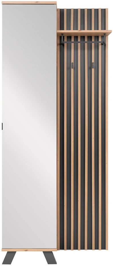 Homestyle4U Prieškambario spinta, 80x190x37 cm, ruda