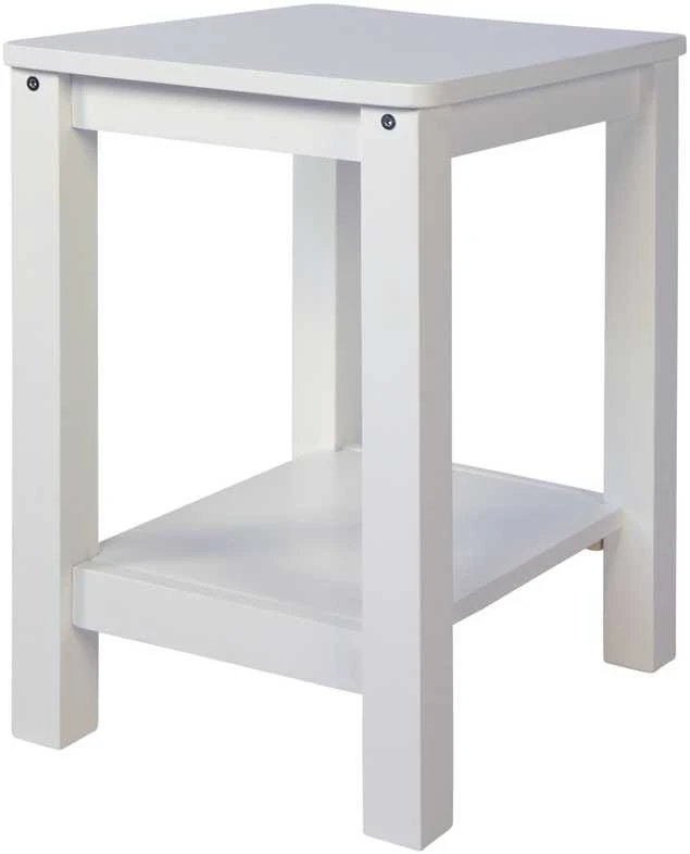 Homestyle4U Naktinis staliukas, 47x32x38 cm, balta