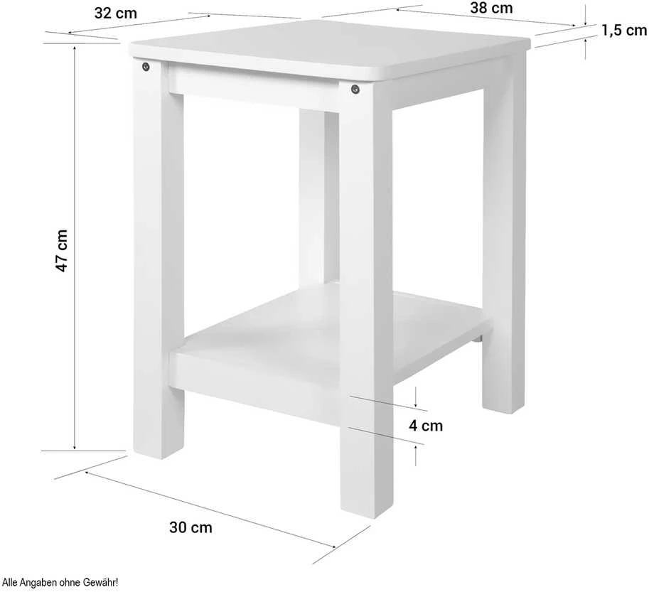 Homestyle4U Naktinis staliukas, 47x32x38 cm, rudas