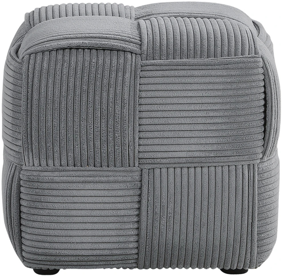 Homestyle4U Pufas, 46x41x46 cm, Pilka
