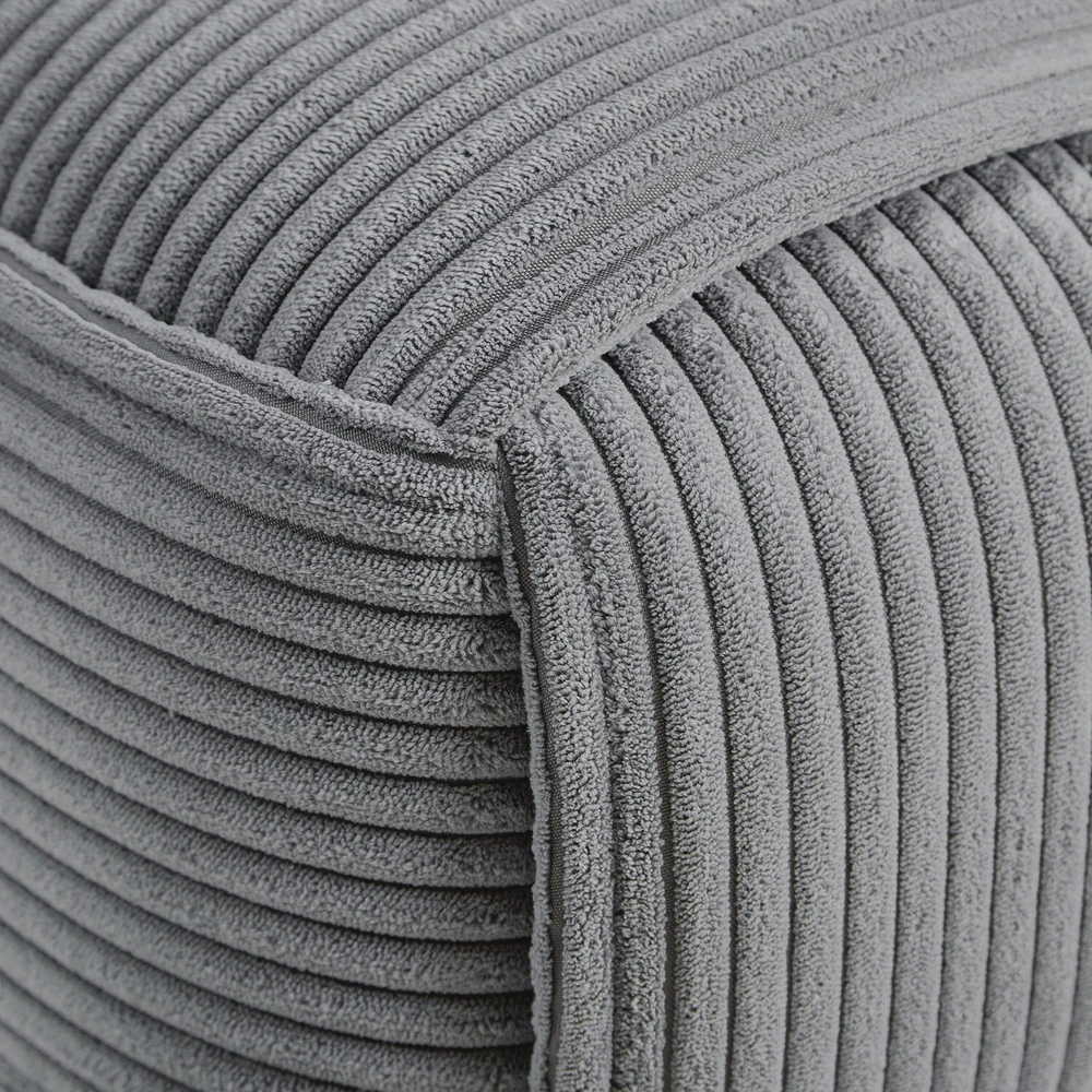 Homestyle4U Pufas, 46x41x46 cm, Pilka
