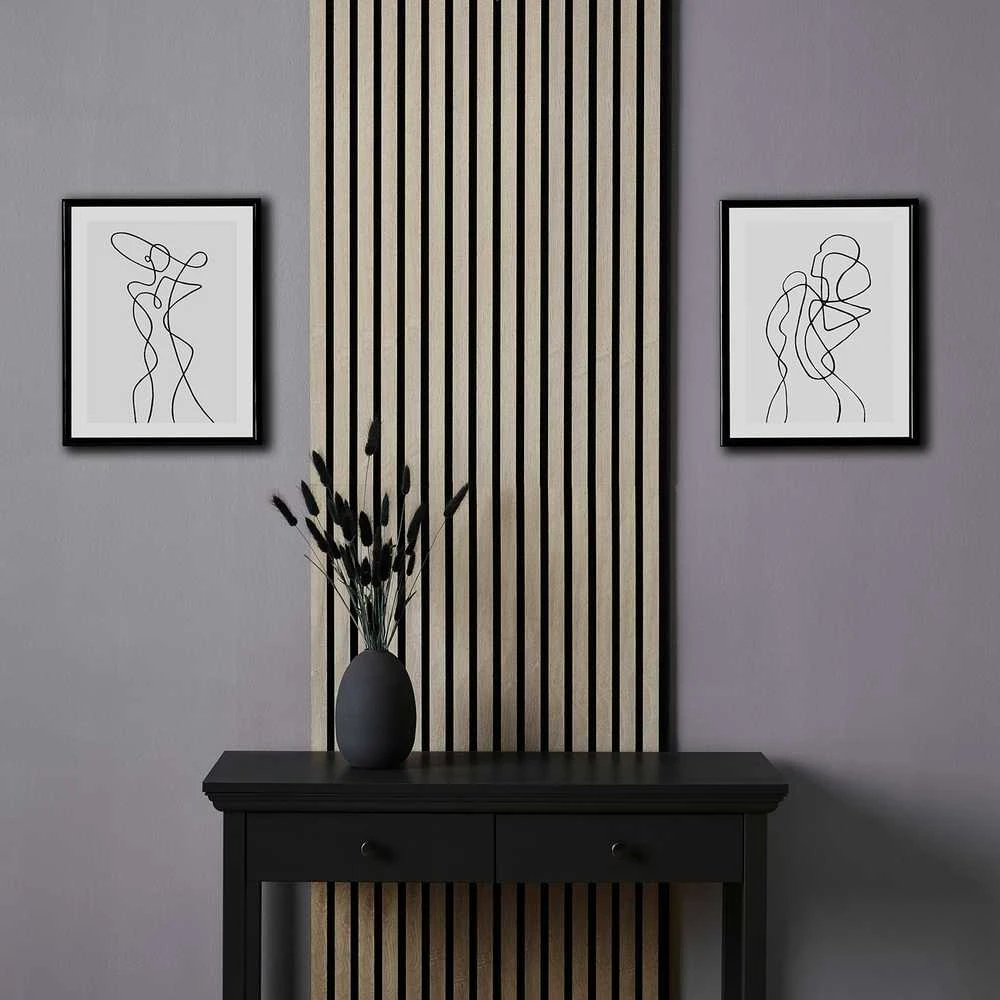 Homestyle4U Sieninė plokštė, 60x120x2.5 cm, pilka
