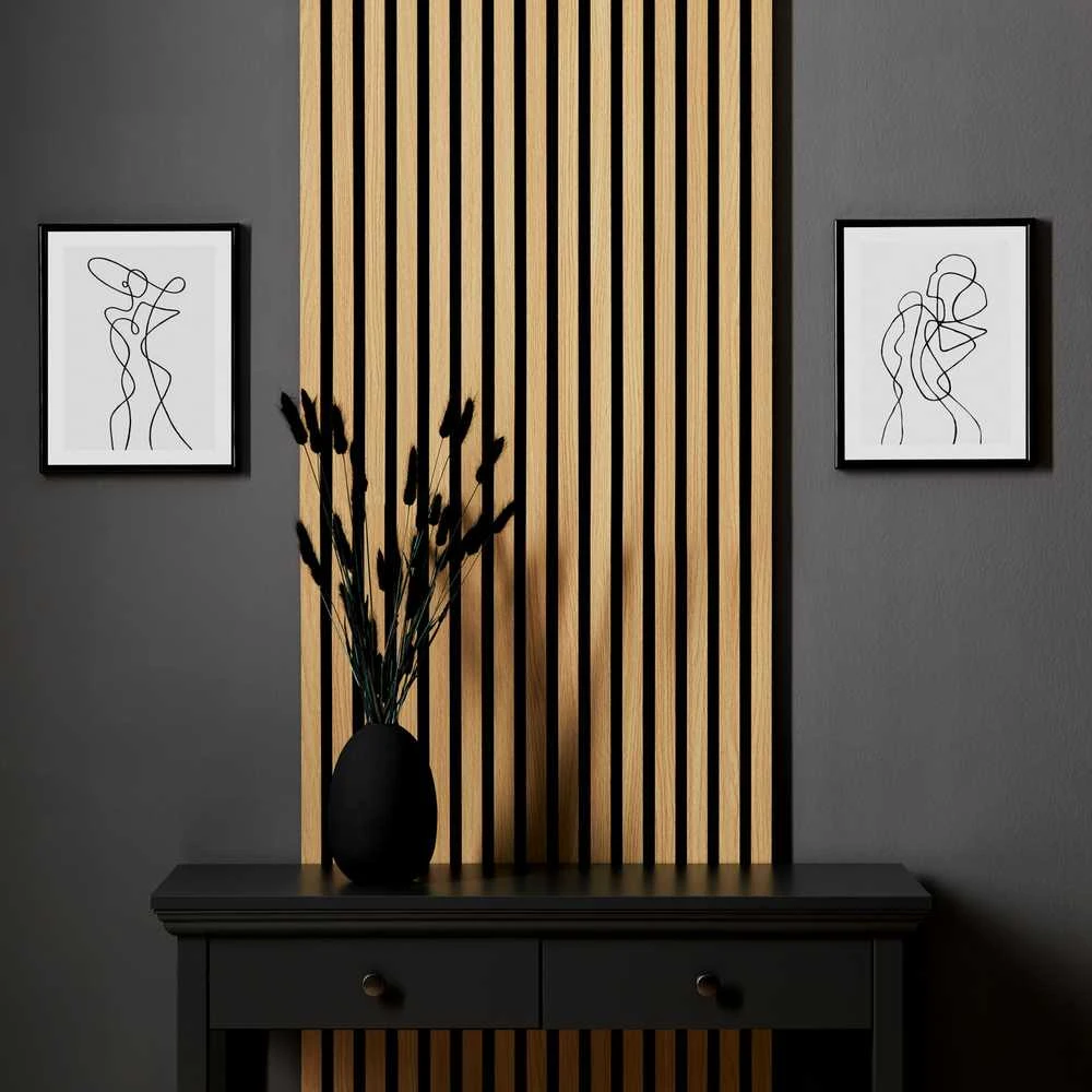 Homestyle4U Akustinė sieninė plokštė, 60x60x2.5 cm, ruda
