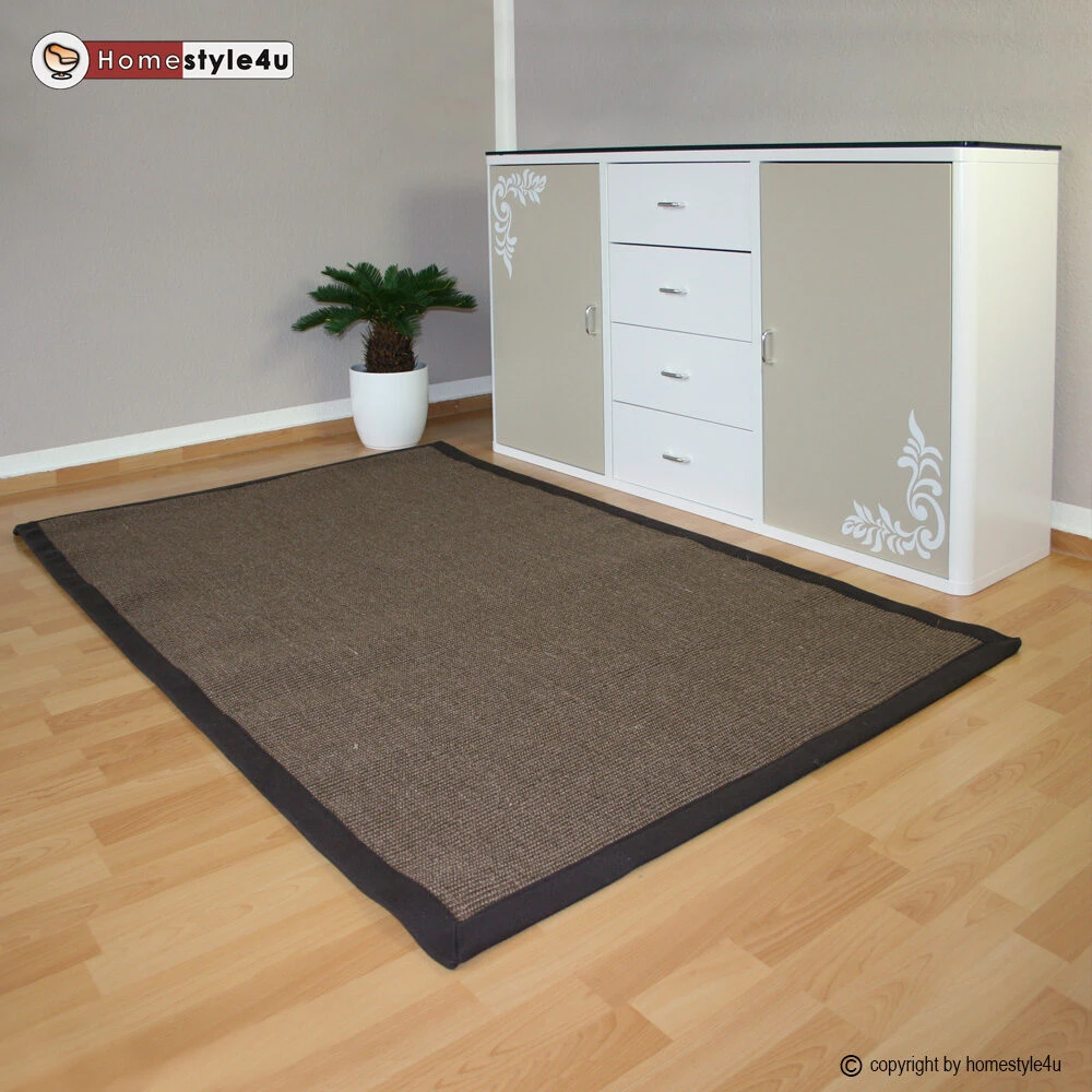 Homestyle4U Sizalio kilimas, 245x345 cm, rudas