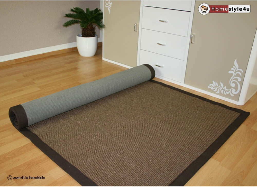Homestyle4U Sizalio kilimas, 245x345 cm, rudas