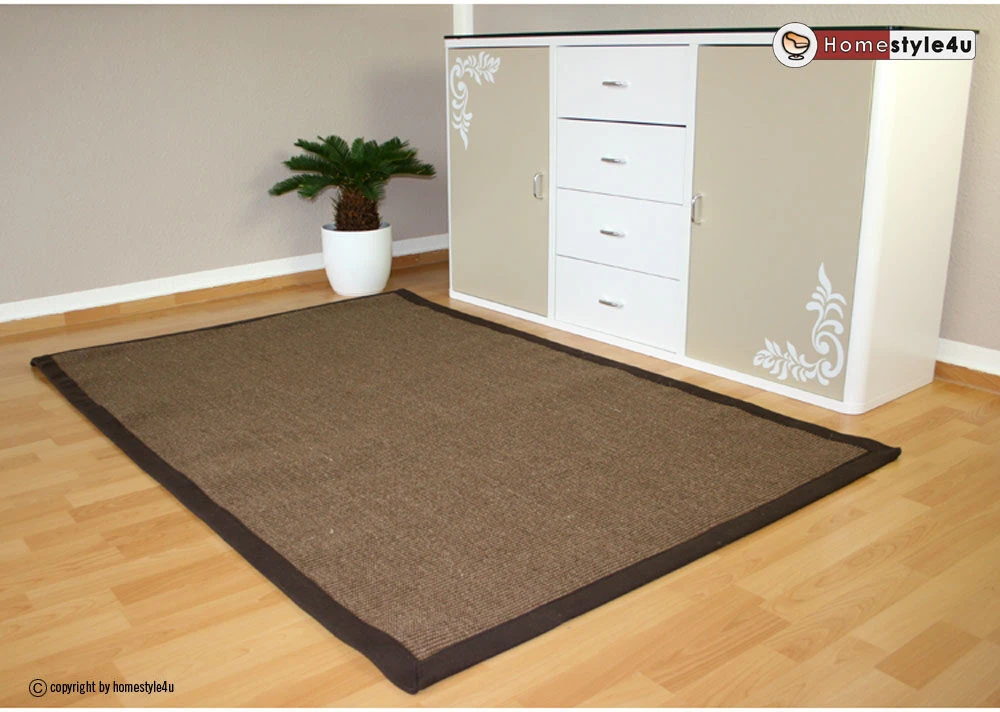 Homestyle4U Sizalio kilimas, 245x345 cm, rudas