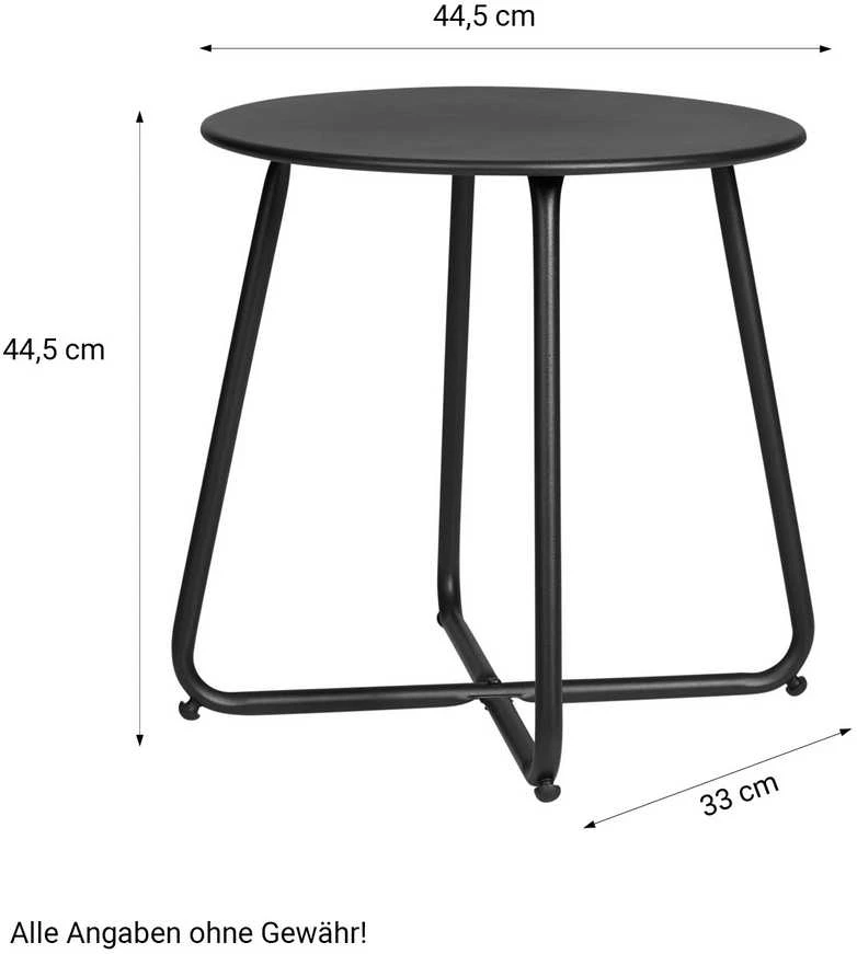 Lauko baldų komplektas Homestyle4U Sodo baldų komplektas, 154,5x74,5x54 cm, juoda
