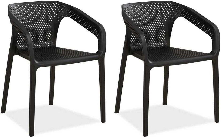 Lauko baldų komplektas Homestyle4U Sodo baldų komplektas, 154,5x74,5x54 cm, juoda