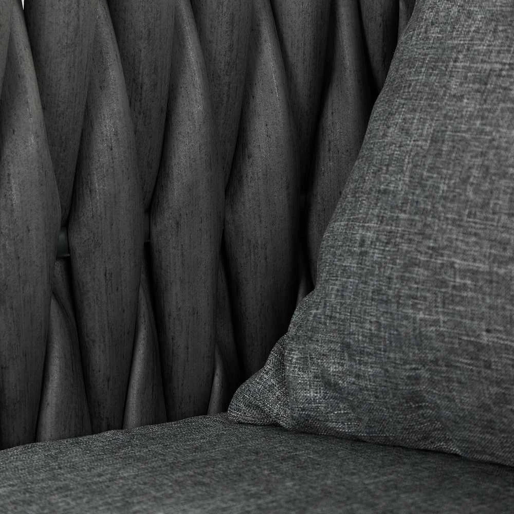 Lauko baldų komplektas Homestyle4U Sodo baldų komplektas, 163x70.5x61 cm, pilka