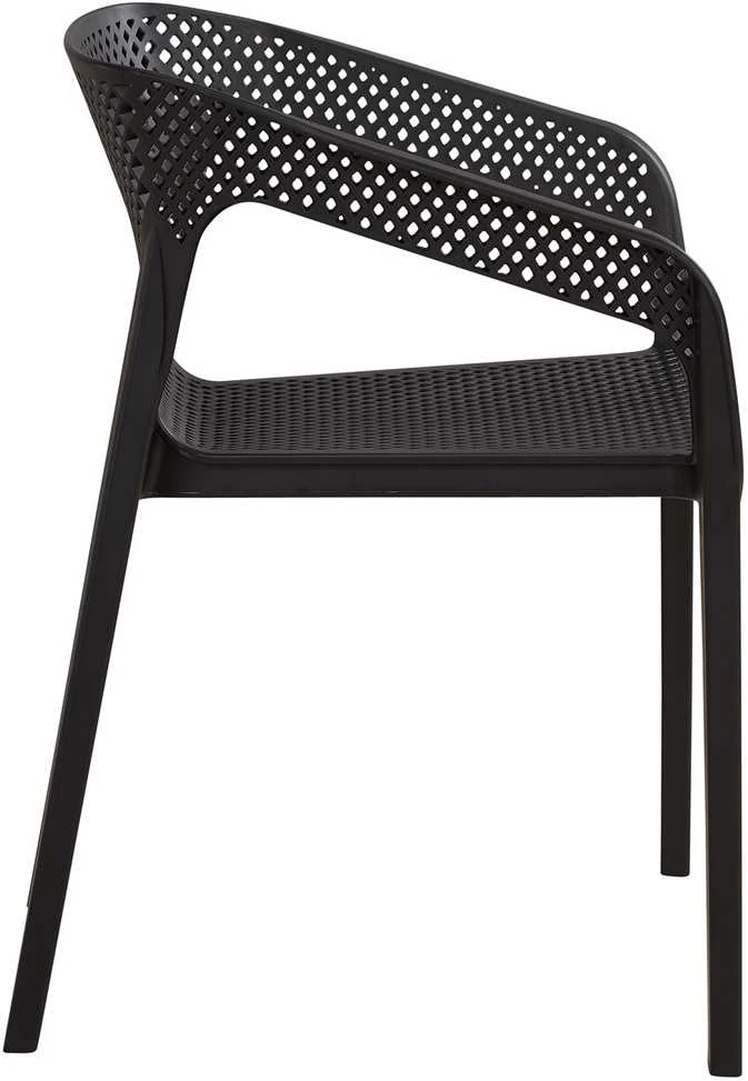 Homestyle4U Sodo kėdžių komplektas, 55x74,5x54 cm, juoda