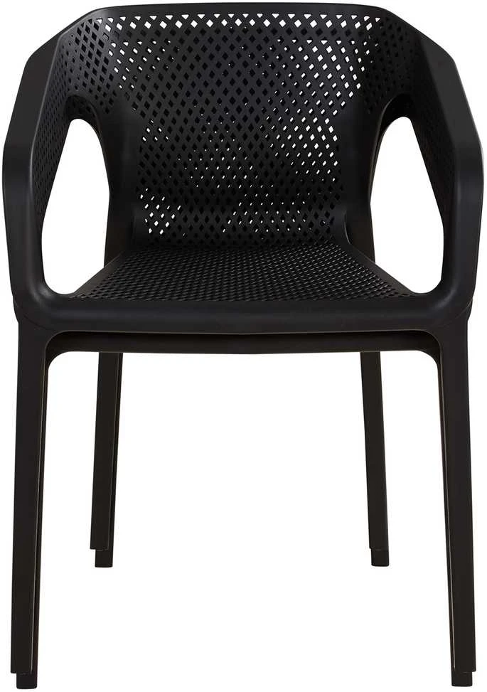 Homestyle4U Sodo kėdžių komplektas, 55x74,5x54 cm, juoda