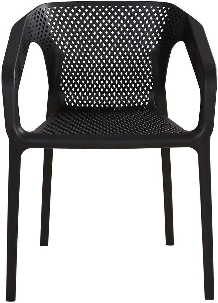 Homestyle4U Sodo kėdžių komplektas, 55x74.5x54 cm, juoda