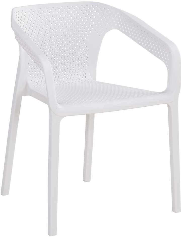Homestyle4U Sodo kėdžių komplektas, 55x74.5x54 cm, balta