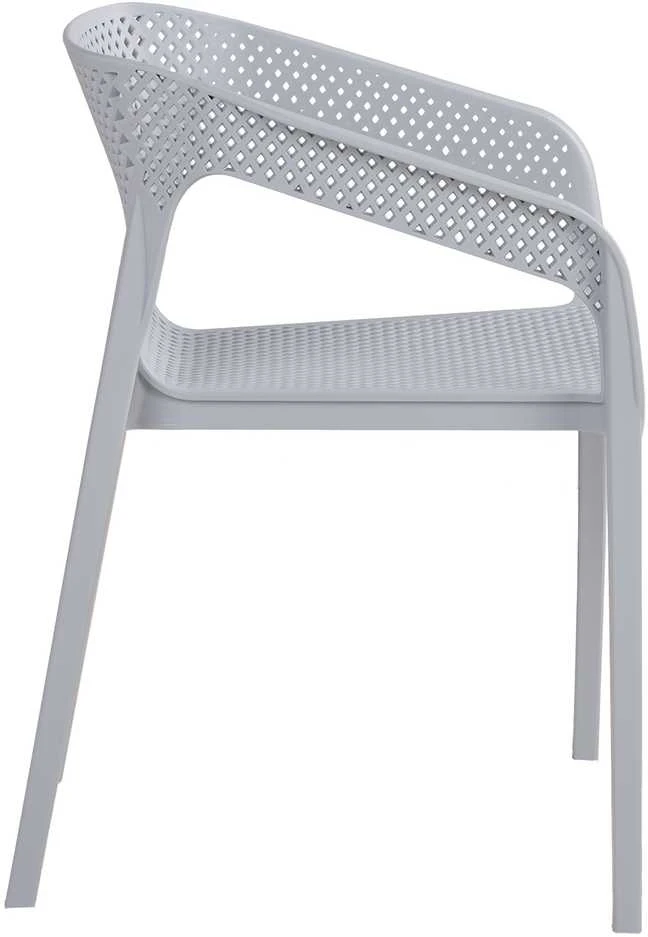 Homestyle4U Sodo kėdės, 55x74,5x54 cm, pilka