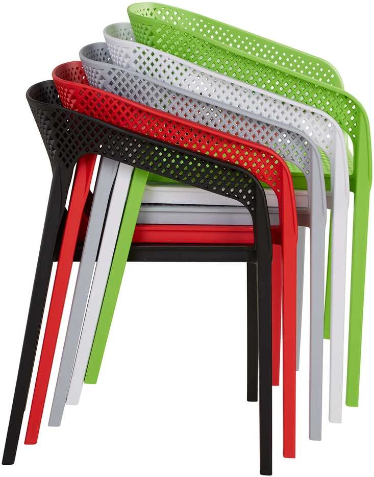 Homestyle4U Sodo kėdės, 55x74,5x54 cm, pilka