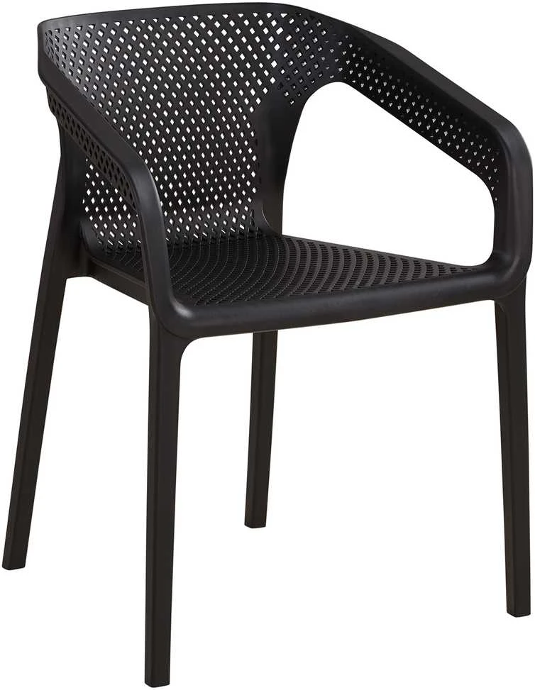 Homestyle4U Sodo kėdžių komplektas, 55x74,5x54 cm, juoda