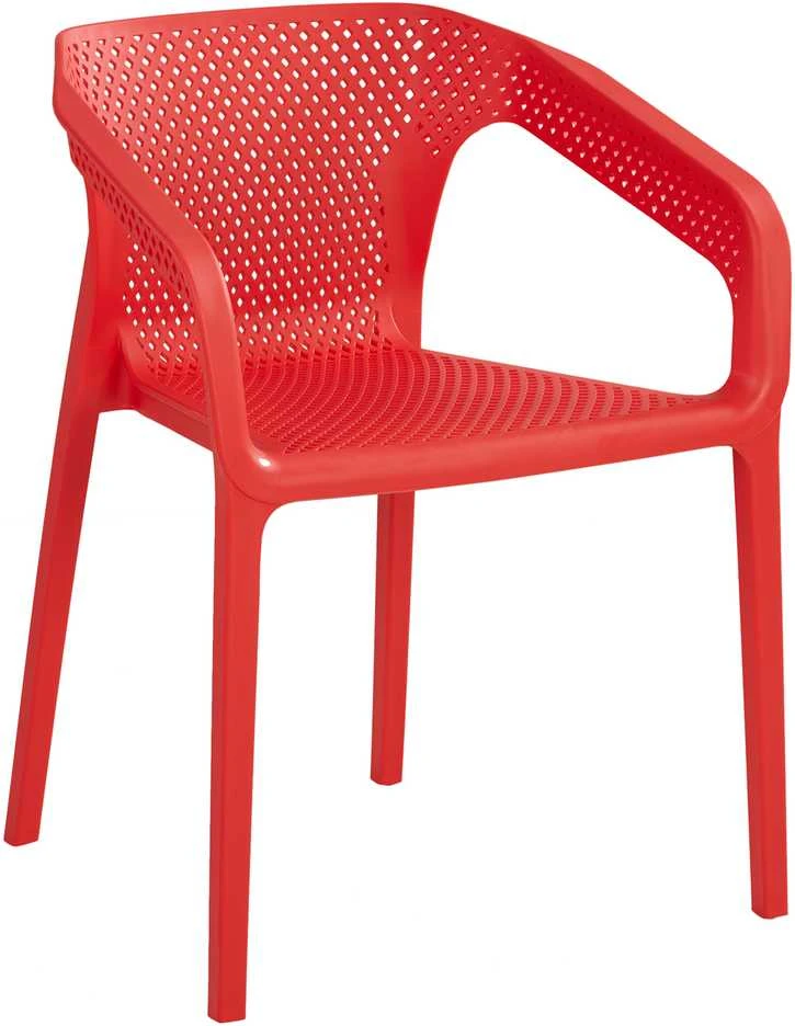 Homestyle4U Sodo kėdžių komplektas, 55x74.5x54 cm, raudona