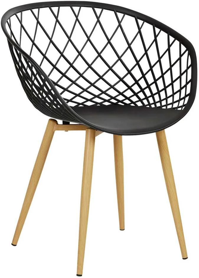 Homestyle4U Sodo kėdžių komplektas, 62x80x57 cm, juoda