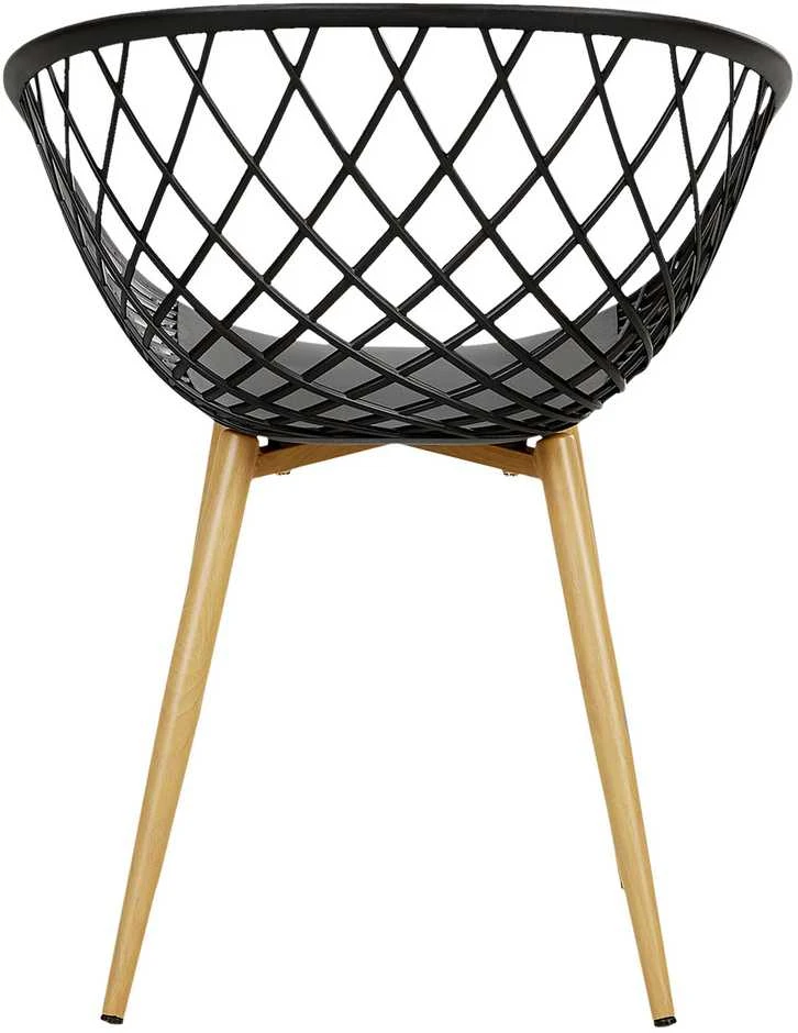 Homestyle4U Sodo krėslų komplektas, 62x80x57 cm, juoda