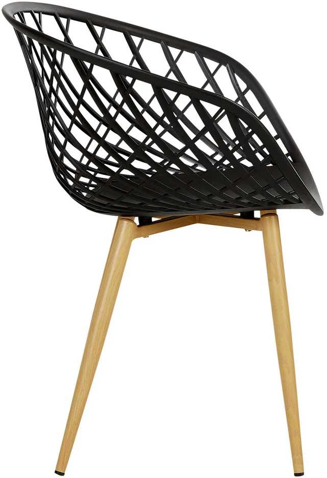 Homestyle4U Sodo krėslų komplektas, 62x80x57 cm, juoda